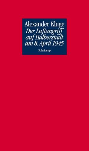 Alexander Kluges Erzählung Luftangriff auf Halberstadt am 8. April 1945 erschien 1977. Genau zwanzig Jahre später wurde sie zu einem der wichtigsten Bezugspunkte jener Diskussion, die den Luftangriff auf deutsche Städte und ihre Zivilbevölkerung aus der Rolle des Anathemas befreite. Völlig vorläuferlos war eine solche literarische Gestaltung des Luftkriegs und seiner Auswirkungen nicht, doch gab erstmals Kluge - nach Hans Erich Nossacks melancholischem Bericht über den Untergang Hamburgs und Gert Ledigs furios-desillusionistischer Vergeltung - eine analytisch-kühle Darstellung des Zerstörungswerks und sondierte inmitten des Infernos jenen Rest an Selbstbehauptung und Rationalität, der noch die Zusammenhänge der Katastrophe als verständlich und künftige Auswege als möglich erscheinen ließ. »Gerade Kluges detaillierte Beschreibung der gesellschaftlichen Organisation des Unglücks beinhaltet die Konjektur, daß ein richtiges Verständnis der von uns in einem fort inszenierten Katastrophen die erste Voraussetzung darstellt für die gesellschaftliche Organisation des Glücks.« (W. G. Sebald) Aus dem zeitlichen Abstand von 30 Jahren beleuchtet Alexander Kluge mit einigen neueren Texten nochmals die Erzählung von 1977. Sebalds Würdigung dieses Textes wird der Neuausgabe beigegeben.