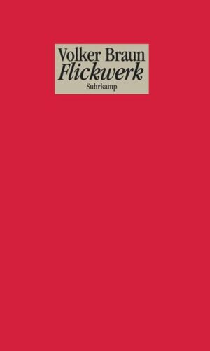 Flickwerk betreibt, wer Notlösungen für reale Probleme findet. Doch wie soll sich der anders verhalten, dem seine Existenzgrundlage genommen ist, der gar nicht oder »kurz« arbeitet? Wie sind ernst gemeinte Vorschläge eines Politikers zu verstehen, den »Tüchtigen und Tätigen« ein doppeltes Stimmrecht zu geben? Volker Braun, der die große Misere in den tagtäglichen Entscheidungen zwischen Erfurt, Kaiserslautern und Venezuela entziffert, teilt uns in Flickwerk 64 Episoden aus der katastrophischen Gegenwart mit, bei denen nicht zu entscheiden ist, ob man über unsere Situation weinen oder lachen soll. Flickwerk vereint in seinen Kurzreportagen die Tradition von Bertolt Brechts Geschichten von Herrn Keuner mit Thomas Bernhards Miniaturen im Stimmenimitator: Es entstellt auf diese Weise unsere Gegenwart zur Kenntlichkeit. Flickwerk belegt erneut die hohe Kunst des Schelmenschriftstellers Volker Braun, unsere Wirklichkeit so zu finden und zu erfinden, daß wir nicht entscheiden können, ob wir die Narren sind oder die Dummen uns vorführen.