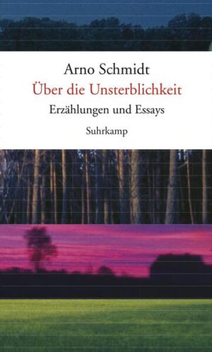 »Würden die Menschen nicht besser werden, wenn sie nicht an die Unsterblichkeit glaubten?!« fragt Arno Schmidt in seinem Roman Das steinerne Herz. Er zielt mit dieser Frage auf ein Thema, das ihn ein Leben lang beschäftigte: Als unsterblich, also »als immerfort mitlebend«, galten ihm allein die Schriftsteller, deren Literatur dem liebend lesenden Auge mühelos Brücken in abgesunkene Zeiten schlägt. Doch Schmidt wäre nicht Schmidt, hätte er das Thema nicht auch ironisch gewendet. Die Last unsterblichen Ruhmes malt er in Tina oder über die Unsterblichkeit lustvoll aus: Die Berühmten müssen sich nach ihrem Tod in einem höllischen Elysium für eine Ewigkeit langweilen, bis man sie endlich vergessen hat. In Caliban über Setebos sucht ein profaner Orpheus in einem unterweltlichen Bauerndorf voller Hades-Schatten nach der verlorenen Geliebten. Jan Philipp Reemtsma hat für diesen Band aus dem umfangreichen Werk Arno Schmidts Texte ausgewählt, die erzählend oder essayistisch über den Nachruhm sinnieren und der Frage nach der Geschichtlichkeit allen Seins überraschende Pointen abgewinnen.