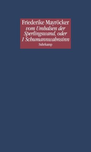 Sie tauchen als Umriß auf, schieben sich als Schatten vor die Großstadtkulisse und werden nur als Aussparung sichtbar im Text, der sie ins Leben ruft, in luftige Höhen wirbelt und tiefe Abgründe stößt: Robert und Clara Schumann, der Komponist und die Pianistin, und ihnen zur Seite die Schreiberin und ihr Gefährte, zwei Liebespaare im Reigen - sie drehen sich miteinander und umeinander durch ein Assoziationslabyrinth, an dem nur die Wegkreuzungen deutlich markiert sind: die Heilanstalt in Endenich, das Wiener Kaffeehaus Drechsler, das »Soffa« des Komponisten, auf dem sich die Liebenden immer aufs neue mit ihrer verrückten Leidenschaft anstecken. Längst hat sich Friederike Mayröcker den Ruf einer »Weltliteratin« erschrieben, ihre eigene Gattung geschaffen, die keine Grenzen kennt und alle Dimensionen sprengt: Identität, Zeit, Raum - was andere nötig haben für Halt und Orientierung, darüber setzt sie sich so selbstverständlich wie folgerichtig hinweg, um sich und ihrem Schreiben neue Freiräume zu schaffen: Aus den »Schluchten der Sprache« und den »Lustgärten der Sprache« tönt die neue Prosa der großen Wiener Dichterin: in wilder, die Passion des Lebens und des Liebens beschwörender Rede.