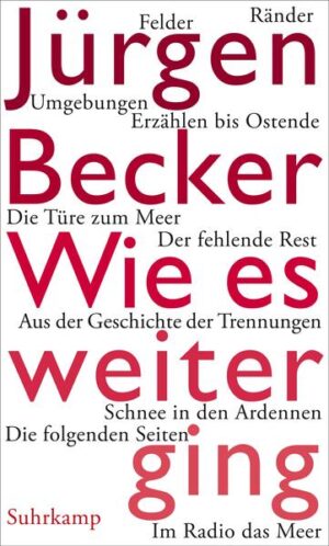 Jürgen Becker ist die graue Eminenz der deutschen Gegenwartsliteratur, leise, überragend. Über fast fünf Jahrzehnte hinweg hat er das Kunststück fertiggebracht, sich selbst und seiner Sicht der Dinge auf der Spur zu bleiben und doch mit jedem neuen Buch einen eigenen Schreibansatz neu zu finden und zu erproben - in der vorliegenden Auswahl ist sein erzählerisches Werk neu zu entdecken. Die Zeit, das Zeitvergehen hat in diesem Werk mitgeschrieben, Jürgen Becker ist auch ein Chronist der Befindlichkeiten der Nachkriegsjahrzehnte. Die Wiedervereinigung bescherte ihm spät noch das Glück und die Herausforderung, den verdrängten ostdeutschen Kindheitsjahren nachzuspüren und das eigene Leben, wie stellvertretend, neu zusammenzufügen. Sein Werk erscheint heute beispielhaft für ein Schreiben, das die Erfahrungen mit der Wirklichkeit in sprachlichen Vorgängen reflektiert. Es hat eine eigene, unverwechselbare Gestalt gefunden