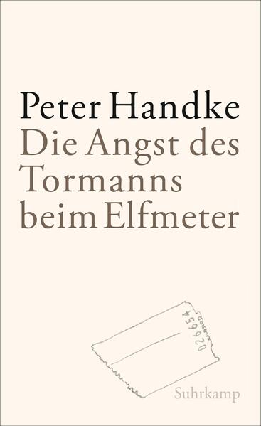 »Dem Monteur Josef Bloch, der früher ein bekannter Torwart gewesen war, wurde, als er sich am Vormittag zur Arbeit meldete, mitgeteilt, daß er entlassen sei. Jedenfalls legte Bloch die Tatsache, daß bei seinem Erscheinen in der Tür der Bauhütte, wo sich die Arbeiter gerade aufhielten, nur der Polier von der Jause aufschaute, als eine solche Mitteilung aus und verließ das Baugelände.« Im März 1970 erscheint die Erzählung »Die Angst des Tormanns beim Elfmeter« in der Startauflage von 25 000 Exemplaren, und ein halbes Jahr später hat sich die Auflage verdoppelt. Die Aufnahme fällt einhellig aus: »Diese Erzählung gehört zu dem Bestechendsten, was in den letzten zehn Jahren deutsch geschrieben worden ist.« (Karl Heinz Bohrer, »Frankfurter Allgemeine Zeitung«) »Um das vorweg zu sagen: ich halte >Die Angst des Tormanns beim Elfmeter< ohne jede Einschränkung für das beste Buch, das in der deutschen Sprache nach Thomas Bernhards >Verstörung< und >Ungenach< geschrieben wurde.« (Peter Hamm, »Neues Forum«) - Gebundene Ausgabe mit Lesebändchen