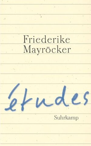 Etüden nennt Friederike Mayröcker ihre prosaischen Gedichte und lyrischen Prosastücke, Studien also, »Fetzchen« auch, wie sie sagt, splitternd, brüchig und aufs höchste konzentriert, die Sprache zugespitzt aufs Wesentliche allein, der Entgrenzung von Raum und Zeit, der Transposition des gelebten Augenblicks in ein ewiges Hier und Jetzt. Allesamt sind es Variationen auf die Vergänglichkeit des Irdischen - ein Motiv, das längst zum beherrschenden im sich unaufhörlich radikalisierenden Alterswerk der Wiener »poeta magica« geworden ist. Übung für Übung wird der Skandal der Endlichkeit des Lebens einem unwiderstehlichen Verwandlungszauber unterzogen, der das beschwerlich Profane in der Losgelöstheit der Poesie zum Verschwinden bringt. Friederike Mayröckers Etüden sind Texte in betörendem Moll, melancholisch, verletzlich, aber voll des Lebens und prall der Abwehr des Todes: »NEIN keinen Tod keine Wandlung kein Verderben kein Hinscheiden kein Abschied kein unisono«. Kompromisslos einzig dem Schreiben verpflichtet zeigt sich die große Dichterin, von unüberbietbarer sprachlicher Kühnheit ist ihre Poesie.