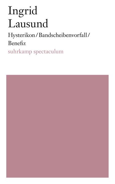 Ingrid Lausund ist Theaterautorin und -regisseurin. Ihre doppelte Profession, die sie mit Theaterleuten wie Gesine Danckwart, René Pollesch oder Kater/Petras teilt, verweist auf die besondere Dringlichkeit ihrer Theaterarbeit, die sich ganz unmittelbar auch in ihren vielgespielten Stücken niederschlägt. Lausunds Texte entstehen aus einer lebendigen Theaterpraxis und in der Auseinandersetzung mit aktuellen gesellschaftlichen Phänomenen. Ihre skurrilen Figuren sehen sich permanent mit der Anforderung konfrontiert, in komplett individualisierten Verhältnissen und in Zeiten verfallender Werte „richtige“ Entscheidungen treffen zu müssen. Lausunds Stücke - ob sie im Supermarkt (Hysterikon), im Büro (Bandscheibenvorfall - Ein Abend für Leute mit Haltungsschäden) oder während der Probe zu einer Wohlständigkeitsveranstaltung spielen (Benefiz - Jeder rettet einen Afrikaner), künden auf pointierte und sehr komische Weise von einer existenziellen Sisyphosarbeit, die in alltäglichsten Situationen zu leisten ist. Dieser Band versammelt drei der erfolgreichsten Theaterstücke der in Ingolstadt geborenen Dramatikerin Lausund, die jeweils von ihr selbst uraufgeführt und im In- und Ausland bislang mehr als 100 Mal inszeniert wurden.