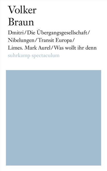 Dieser Band versammelt eine Auswahl von sechs Theaterstücken von Volker Braun, die seit Beginn der achtziger Jahre entstanden sind. Volker Braun, 1939 in Dresden geboren, Lyriker, Dramatiker und Prosaautor, Büchner-Preisträger des Jahres 2000, zeigt sich in seinen Stücken als gleichermaßen scharfsinniger wie sprachmächtiger Analytiker von gesellschaftlichen Verhältnissen. Brauns Stoffe und Szenerien sind welthistorisch, die Problemstellungen seiner Stücke sind heutig und von globaler Brisanz.