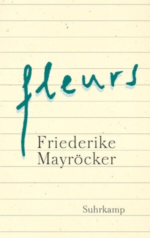 »fleurs« - die Blumen, die Blüten, sie geben diesem Buch seinen Titel, lassen an Frühling denken, an laue Lüfte und flatternde Bänder. Doch wer sich auf diese Spur locken lässt, landet nicht auf der lieblichen Blumenwiese, sondern im steinigen und steilen Gelände: »agnus dei die Füszchen zusammengebunden, 1 Büschel weiszer Blumen im Mund«. Das ist der Mayröcker-Sound, wie er ein Dichterleben lang tönt - unsentimental, glasklar, nichts anderem verpflichtet als einer Poesie, die immer nur das Eine will: Bilder von bezwingender Kraft und Anschaulichkeit und eine Sprache, so frei, kühn und unverbraucht, als wäre sie für dieses eine Buch neu erfunden. »fleurs« ist der letzte Teil von Friederike Mayröckers Trilogie, die mit »études« und »cahier« ihren Anfang nahm. fleurs ist Erinnerung und Bilanz, ist Protest und Beschwörung. Und hält fest, was am Ende als Einziges zählt und bleibt - das Ritual, die Lebensversicherung des Schreibens: »Einfach so hinsetzen an die Maschine am Morgen bei wölfischem Heulen, nicht wahr«.