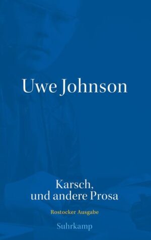 Mit dem Band Karsch, und andere Prosa veröffentlichte Uwe Johnson zum ersten Mal Erzählungen. Sie erhellen einen entscheidenden Moment in seiner Entwicklung: Zum einen treten neben die deutlich formorientierten Romane nun episodisch konzentrierte, atmosphärisch dichte Erzählformen. Zum anderen ist jede Erzählung eine Wiederbegegnung: Osterwasser, Beihilfe zum Umzug und Geschenksendung, keine Handelsware spielen in verschiedenen Lebensphasen der aus Mutmassungen über Jakob bekannten Gesine Cresspahl. Der umfangreichste Text, Eine Reise wegwohin, 1960, knüpft an Das dritte Buch über Achim an. Er variiert die Perspektive auf die Reise des Journalisten Karsch in die DDR, von der Johnson dort erzählt, und fügt ihr eine Fortsetzung hinzu. Die früheste Erzählung wiederum, Jonas zum Beispiel, ist ein Schlüsseltext zu Johnsons Umgang mit biblischen Stoffen, der zugleich eine literarische Selbstverständigung des Autors ist. Jeder der Texte des Bandes ist in sich geschlossen, in ihrer Gesamtheit geben sie Einblick in die Werkstatt des Autors. Karsch, und andere Prosa erscheint als Band 4 der Rostocker Ausgabe der Werke, Schriften und Briefe von Uwe Johnson.