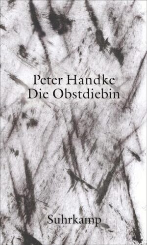 Als das »Letzte Epos« (mit großem »L«) hat Peter Handke seinen neuen Roman bezeichnet. Mit der Niederschrift begann er am 1. August 2016: »Diese Geschichte hat begonnen seinerzeit an einem jener Mittsommertage, da man beim Barfußgehen im Gras wie eh und je zum ersten Mal im Jahr von einer Biene gestochen wird.« Dieser Stich wird, wie der Autor am 2. August festhält, zum »Zeichen«. »Ein gutes oder ein schlechtes? Weder als gutes noch als ein schlechtes, gar böses - einfach als ein Zeichen. Der Stich jetzt gab das Zeichen, aufzubrechen. Zeit, daß du dich auf den Weg machst. Reiß dich los von Garten und Gegend. Fort mit dir. Die Stunde des Aufbruchs, sie ist gekommen.« Die Reise führt aus der Niemandsbucht, Umwegen folgend, sie suchend, in das Landesinnere, wo die Obstdiebin, »einfache Fahrt«, keine Rückfahrt, bleiben wird, oder auch nicht?. Am 30. November 2016, dem letzten Tag der Niederschrift des Epos, resumiert Peter Handke die ungeheuerlichen und bisher nie gekannten Gefahren auf ihrem Weg dorthin: »Was sie doch in den drei Tagen ihrer Fahrt ins Landesinnere alles erlebt hatte: seltsam. Oder auch nicht? Nein, seltsam. Bleibend seltsam. Ewig seltsam.«