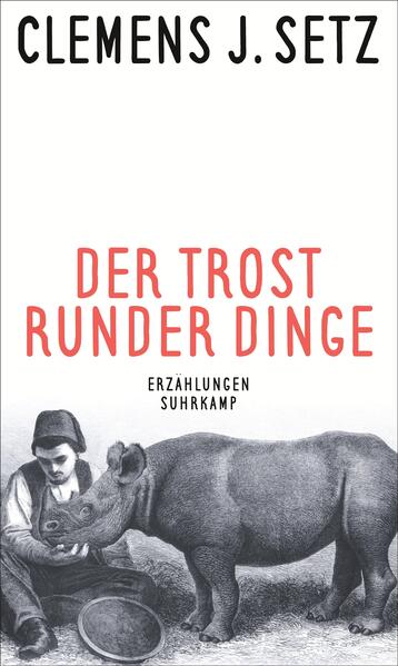 Ein elsässischer Soldat im Ersten Weltkrieg entdeckt am Nachthimmel das Sternbild des Großen Burschen, das so schauderhaft ist, dass er niemandem davon erzählen kann. Ein junger Mann, der sich in die blinde Anja verliebt hat, muss feststellen, dass ihr Apartment von oben bis unten mit Beschimpfungen bekritzelt ist. Marcel, sechzehn Jahre alt, hinterlässt auf der Toilettenwand eines Erotiklokals seine Handynummer und den Namen Suzy. Familie Scheuch bekommt eines Tages Besuch von einem Herrn Ulrichsdorfer, der vorgibt, in ihrem Haus aufgewachsen zu sein, und einen Elektroschocker unter seinem geliehenen Anzugjackett verbirgt. Das ganz und gar Unerwartete bricht in das Leben von Clemens J. Setz’ Figuren ein. Ihr Schöpfer erzählt davon einfühlsam, fast zärtlich. Durch Falltüren gestattet er uns Blicke auf rätselhafte Erscheinungen und in geheimnisvolle Abgründe des Alltags, man stößt auf Wiedergänger und auf Sätze, die einen mit der Zunge schnalzen lassen. Der Trost runder Dinge ist ein Buch voller Irrlichter und doppelter Böden radikal erzählt und aufregend bis ins Detail.