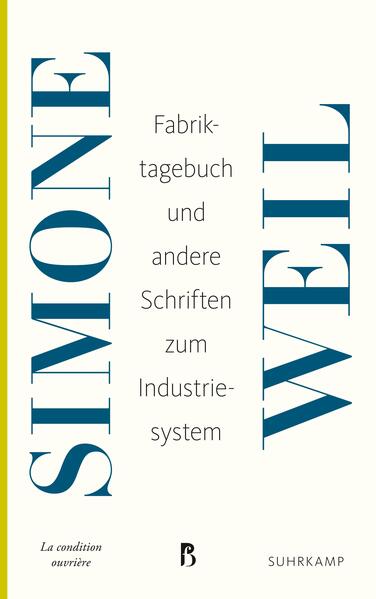 In den Jahren 1934 und 1935 hat Simone Weil, damals aktive sozialistische Syndikalistin, ihre Erfahrungen in einer Fabrik in einem Tagebuch festgehalten, das heute mit Recht zu den wichtigsten politischen Dokumenten jener Epoche zählt. Neben dem eigentlichen Fabriktagebuch, das 1951 unter dem Titel La condition ouvrière erschienen ist, beschäftigt Weil sich in weiteren Texten aus dieser Periode zwischen 1932 bis 1942 mit der Fabrikarbeit, mit der industriellen Arbeitsorganisation und der Gewerkschaftsbewegung. Es gibt kein vergleichbares Stück politischer Literatur aus der Arbeitswelt jener Zeit. Das Fabriktagebuch und die mit ihm verknüpften philosophischen und moralischen Erläuterungen sind zeitlose, einprägsame Merk- und Argumentationstexte der europäischen Arbeiterbewegung. Zu Lebzeiten war Weil in Frankreich nur einem kleinen Kreis bekannt, doch schon kurz nach ihrem Tod verbreiteten sich ihre Schriften rasant. Ihre philosophischen, sozialkritischen und politischen Ideen zählen zu den wichtigen des 20. Jahrhunderts. Sie hinterließ ein vielfältiges Œuvre, darunter Gedichte, Briefe, Tagebücher, Polemiken, Essays und wissenschaftliche Arbeiten.