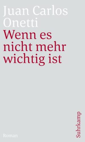 Wenn es nicht mehr wichtig ist besteht aus den Aufzeichnungen von Juan Carr, einer heillos gescheiterten Existenz. Carr kommt eines Tages nach Santa María, wo er für gute Dollars Arbeiten an einem Stauwerk beaufsichtigen soll. Er lebt in einem großen Haus am Fluss, versorgt von der Mestizin Eufrasia, zu deren Tochter Elvira er sich hingezogen fühlt. Er stößt auf Díaz Grey, der ihn zu Gesprächen und Alkohol einlädt. Der Arzt hat Angélica Inés, die labile Tochter des Werftbesitzers Jeremías Petrus, geheiratet und lebt mit einem Wissen, das ihn zu Schweigsamkeit und Bekenntnis treibt. Eine absurde Aufgabe drängt Carr in einen grell ausgeleuchteten Randbereich von Schmuggel, Lebensbeharrung und ätzender Selbstbefragung. Seine Aufzeichnungen zeigen ihn als ein ironisch verzeichnetes Alter Ego Onettis. Dieses letzte Werk Juan Carlos Onettis, ein Jahr vor seinem Tod erschienen, ist ein lakonischer, ja anarchischer Bogenschlag zu seinem atmosphärisch so ganz anderen, aber nicht minder unerschrockenem Erstling Der Schacht.