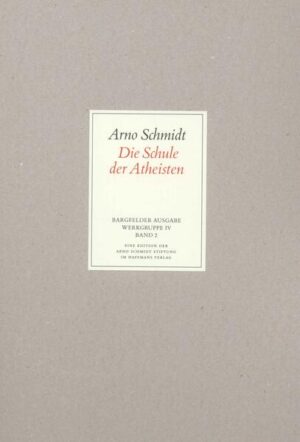 Die Schule der Atheisten, erschienen 1972, ist Arno Schmidts letzter utopischer Roman. Wir befinden uns in Tellingstedt, einem Kaff im norddeutschen Dithmarschen, und schreiben das Jahr 2014. Die Erde ist nach einer atomaren Auseinandersetzung zwischen China und den USA weitgehend zerstört