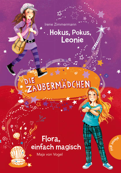 Leonie erlebt plötzlich die merkwürdigsten Dinge: Wo eben noch ihre Schildkröte Klärchen saß, steht jetzt ein Pony und schaut sie mit großen Augen an! Hat der Ring, den ihr ihre Großmutter zum 11. Geburtstag geschenkt hat, etwa Zauberkräfte? Floras Leben steht Kopf. Nicht nur, dass sie sich nach dem Umzug nach Mondberg in der neuen Stadt und in der neuen Schule zurechtfinden muss. Plötzlich hat sie auch magische Visionen, mit denen sie in die Zukunft blicken kann … Doppelter Zauberspaß mit Flora und Leonie