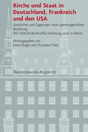 The contributions of this volume are written from a historical perspective and look at the specific form the relationship between church and state took in three different countries, with special attention being paid to their respective strengths and weaknesses.The separation of church and state is one of the most important advances of modern times. Yet Germany, France and the United States took very different routes to achieving this. The present situation is full of questions that were approached in the papers given at the 14th Dietrich Bonhoeffer Lecture Series 2010 in Mainz and were answered from various perspectives. How and for what reason did these very different models come to be? What are their respective strengths and weaknesses? More recently, these questions have again cropped up in the discussion surrounding the role of Islam in Western societies.