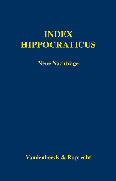 Index Hippocraticus. Neue Nachträge | Bundesamt für magische Wesen