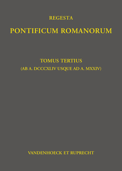 Regesta Pontificum Romanorum | Philipp Jaffé