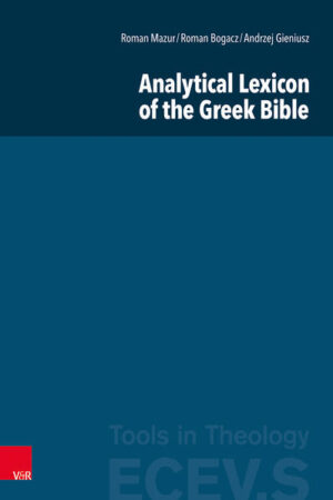 The basic forms of the Greek Bible put in alphabetical order create the lexicon’s entries. Every entry has its English translation along with the number of occurrences of the Greek term in the Septuagint, parallel texts and in the New Testament with the sum of all occurrences in all the Bible. At the end of each entry the lexical forms of it are given and listed in alphabetical order with a grammatical analysis and occurrences throughout the Scriptures. In the dictionary, as it is in the concordance, four colours are given a new category of distinction. They separately characterize the texts and references of the Septuagint (green), parallel texts (red) and the New Testament (blue). The same colours are attributed to the number of appearances of the terms in the text. The terms are presented in the Dictionary firstly in basic form, then in all lexical forms arranged in alphabetical order.