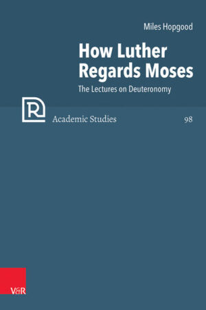 Though undertreated by modern scholars, Martin Luther’s lectures on Deuteronomy are critical to understanding his theological development as an exegete and also the course of the Reformation in the wake of Luther’s return from the Wartburg in 1522. In these lectures, Luther engages deeply with Moses, whom he sees as an author, prophet, and ruler. These three ways of regarding Moses allow Luther to forge a new approach to the Mosaic law, shaping his response to what he perceives as the evangelical legalism of Andreas Karlstadt and Thomas Müntzer. By shedding light on these exegetical principles and connecting these lectures to surrounding events, Miles Hopgood brings new clarity as to why Luther broke with Karlstadt and the nature of his dispute with Müntzer, demonstrates the importance of the Hebrew Bible in shaping Luther's mature exegesis, and opens the door for fresh perspectives not only on the events of 1521-1525 but Luther's entire career as interpreter of scripture.