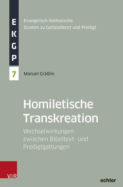 Das im Titel dieser Arbeit angegebene Leitwort „Homiletische Transkreation“ beschreibt eine gattungsexegetische und gattungshomiletische Rehabilitierung des klassisch gewordenen Schemas „Vom Text zur Predigt“. Der Begriff der „Gattung“ hilft Exegese und Homiletik dabei, die Vielfalt von Text- und Redeformen zu beschreiben. Anhand einer literaturwissenschaftlichen und rhetorischen Auseinandersetzung mit dem Gattungsbegriff entwickelt Manuel Gräßlin eine theoriebildende und handlungsorientierte Reflexions- und Konzeptionshilfe für die Beschreibung und Erstellung von Predigten. Die Arbeit wirbt für eine kriterienorientierte Klassifizierung von Gattungen anhand ihrer Form, ihres Inhalts und ihrer Funktion. Dadurch soll eine kreative Übersetzung des Bibeltextes in die Predigtrede, bei Beachtung der wechselseitigen Beeinflussung von Text und Rede, gelingen. Das Werk leistet einen Beitrag zu einer konsequent ästhetisch formatierten biblischen Homiletik.