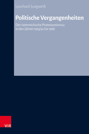 Der rasante Wechsel dreier politischer Systeme in den Jahren 1933/34 bis 1945 brachte für die Evangelische Kirche in Österreich sowohl während dieser Zeit als auch nach 1945 vielfältige Herausforderungen mit sich. Mit ihrem Ruf, eine „Nazikirche“ zu sein, musste sich die Kirche ab 1945 ihrer jüngsten Vergangenheit stellen. Das verlief, insbesondere ab dem Generationenkonflikt ‚1968‘, keineswegs konfliktfrei. In einer ersten umfassenden Darstellung der österreichischen Protestantismusgeschichte der Jahre 1933/34 bis 1968 fragt Leonhard Jungwirth nicht nur nach den generationenspezifischen Modi evangelisch-österreichischer Vergangenheitsbewältigung und den daraus abgeleiteten, unterschiedlichen und bis heute fortwirkenden kirchenpolitischen Handlungszielen. Auch die zugrunde liegende Vergangenheit, die Geschichte des österreichischen Protestantismus in ‚Ständestaat‘ und Nationalsozialismus, wird im Lichte bislang unbearbeiteter Quellen und aktueller Fragestellungen neu erarbeitet.