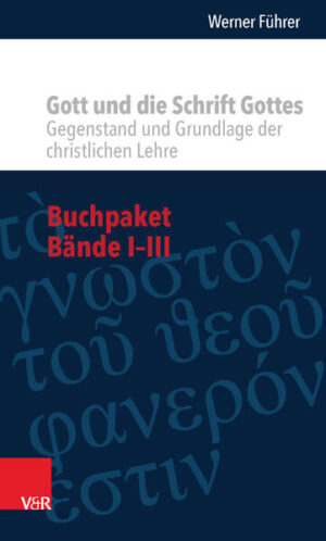 Band I: Die Erkennbarkeit Gottes Band II: Gotteserkenntnis als Heilsgeschehen Band III: Die Schrift Gottes Die Trilogie als Ganzes ist in diesem Buchpaket erhältlich.