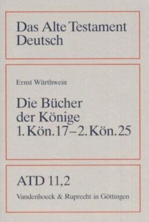 Dies ist der zweite Teil von Ernst Würthweins Kommentar zu den Büchern der Könige. Er umfasst 1. Kön 17-2. Kön 25.