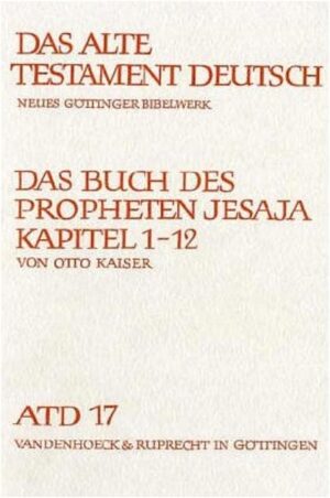 Dies ist die 5. völlig neubearbeitete Auflage von Otto Kaisers »Das Buch des Propheten Jesaja«. Es behandelt die Kapitel 1-12.