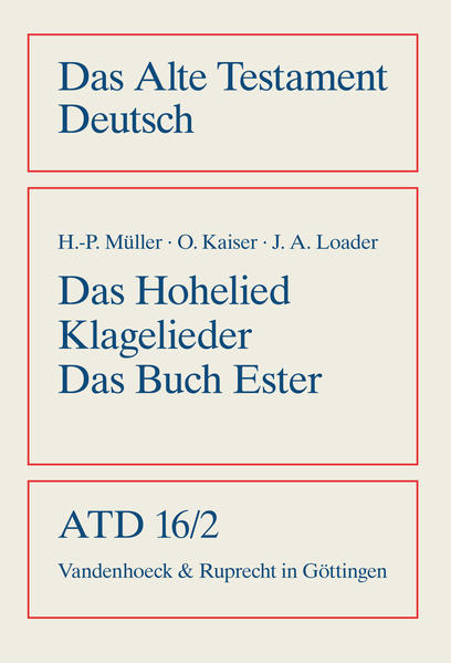 Für diese Neubearbeitung aus dem Jahr 1992 wurden das Hohe Lied erstmals durch H.-P. Müller, Münster, und das Buch Ester durch J.A. Loader, Pretoria, ausgelegt. Auch der Kommentar von O. Kaiser, Marburg, zu den Klageliedern ist durchgehend revidiert und teilweise völlig neu gestaltet. Damit entspricht der Band dem Stand der gegenwärtigen Forschung und ebenso dem Bedürfnis des Bibellesers, Studenten, Lehrers oder Pfarrers, wie auch der Zielsetzung der Reihe.