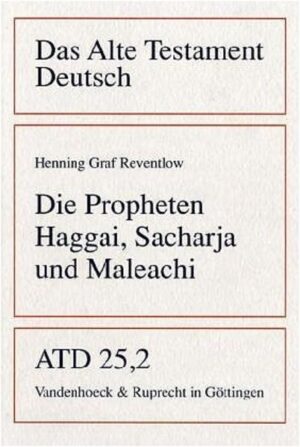 Henning Graf Reventlow kommentiert die alttestamentlichen Bücher der Propheten Haggai, Sacharja und Maleachi.