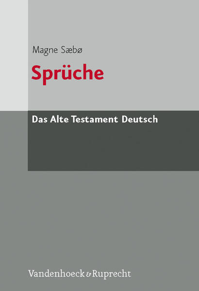 Magne Sæbø has written a critical commentary on the Old Testament Book of Proverbs based on the original text. He has translated the original Hebrew text and interprets it in an easily understandable manner. By putting the Book of Proverbs in its natural setting within Old Oriental Wisdom literature, Magne Sæbø also reveals its context in the Old Testament. Using the final version of the text, the author reveals the traditional and historical path the text took over time. He also points out the various forms employed and the teachings of the wisemen of the day. A further focus lies on the particular theology found in the individual proverbs.