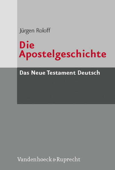 Diese Auslegung will gleichermaßen die historische und theologische Leistung des Lukas verdeutlichen. Die Leistung von Lukas als Historiker besteht darin, dass er ein vielfältiges Material aus der Anfangsgeschichte der Kirchen, das ohne ihn unwiederbringlich verloren wäre, gesammelt und ausgewertet hat. Dieses Material erfährt hier eine sorgfältige Analyse. Aus der Art und Weise, in der Lukas das Material auswählt, zusammenfügt und schriftstellerisch gestaltet, wird sodann seine eigene theologische Konzeption erschlossen.