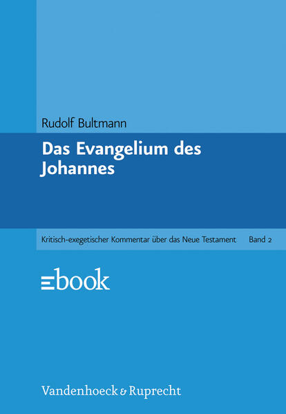 Dies ist die 21. Auflage des Kommentares zum Johannesevangelium von Rudolf Bultmann.