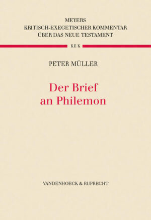 The Epistle to Philemon is the shortest of all extant letters written by Paul. At first sight, and especially compared to the Epistle to the Romans, the Letters to the Corinthians and Galatians, it seems rather unremarkable. Here, Paul writes to mediate in a conflict between Philemon, a Christian in whose house a congregation meets, and his slave Onesimus, who too has now become a Christian. How Paul writes this letter, however, is what makes it a valuable lesson in Christian ethics, according to Peter Müller. Müller shows Paul´s completely new worldview, made possible through the fellowship with Jesus Christ and an influence on the fellowship of all believers. The central tenets of the letter-belief, love, fellowship-do not remain noncommittal, but rather become very concrete with respect to the relationsip of Philemon to his slave Onesimus. That Paul did not explicitly demand the freeing of Onesimus from slavery has often been rebuked in recent exegesis-something Müller rejects. In the world of ancient slavery and the existing legal terms, freeing a slave was not necessarily the best choice. And yet Paul demands of Philemon more than what was legally necessary: a new, changed relationship between slave and master which impacts everyday life. Müller shows that regulating the matter of a relationship among unequals was not simply a personal affair, but one that concerned the entire congregation, which is why the Epistle to Philemon is important even today.