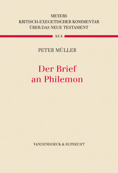 The Epistle to Philemon is the shortest of all extant letters written by Paul. At first sight, and especially compared to the Epistle to the Romans, the Letters to the Corinthians and Galatians, it seems rather unremarkable. Here, Paul writes to mediate in a conflict between Philemon, a Christian in whose house a congregation meets, and his slave Onesimus, who too has now become a Christian. How Paul writes this letter, however, is what makes it a valuable lesson in Christian ethics, according to Peter Müller. Müller shows Paul´s completely new worldview, made possible through the fellowship with Jesus Christ and an influence on the fellowship of all believers. The central tenets of the letter-belief, love, fellowship-do not remain noncommittal, but rather become very concrete with respect to the relationsip of Philemon to his slave Onesimus. That Paul did not explicitly demand the freeing of Onesimus from slavery has often been rebuked in recent exegesis-something Müller rejects. In the world of ancient slavery and the existing legal terms, freeing a slave was not necessarily the best choice. And yet Paul demands of Philemon more than what was legally necessary: a new, changed relationship between slave and master which impacts everyday life. Müller shows that regulating the matter of a relationship among unequals was not simply a personal affair, but one that concerned the entire congregation, which is why the Epistle to Philemon is important even today.