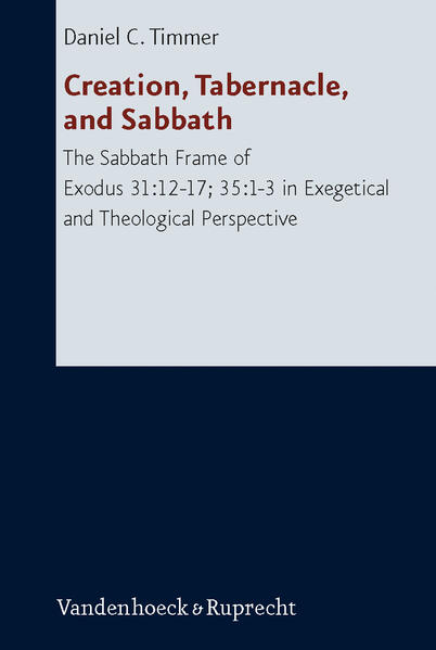 Timmer schafft dem Mangel an Forschungsarbeiten zum Sabbat in der Hebräischen Bibel/dem Alten Testament Abhilfe. Neben seiner Fokussierung auf Schlüsselperikopen in Exodus integriert der Autor altorientalische Vergleichsliteratur und erkundet innerbiblische und andere Entwicklungen des Themas. Exodus 31,12-17 und 35,1-3 werden auf dem Hintergrund der Thematik Jahwes als Heiligender Israels und des Sabbats als Symbol des Sinai-Bundes erschlossen. Exodus 32-34 behandelt Timmer mit einer besonderen Fokussierung auf Jahwes göttlichen Beistand mit Israel und der Verflechtung zweier Themenkreise: Vergebung und göttliche Gegenwart