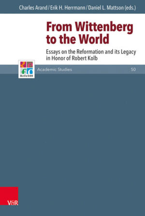 The book honours the Rev. Dr. Robert A Kolb, retired Director of the Institute for Mission Studies and Missions Professor in systematic theology at Concordia Seminary, St. Louis, and perhaps the leading authority on the development of “Wittenberg Theology” in the English-speaking world. At the same time, his teaching and writing, which continues without flagging, has emphasized the importance of translating and retranslating the historic Lutheran faith in terms that address contemporary issues and contemporary people. In this volume, colleagues and co-workers address and push forward Kolb insights into the history of the Reformation era and on the impact of those Reformation issues (and quarrels) on the life of the church in the world today.With contributions by Charles Arand, L’ubomir Batka, Amy Nelson Burnett, Irene Dingel, Mary Jane Haemig, Scott Hendrix, Erik Herrmann, Werner Klän, David Lumpp, Mark Mattes, Daniel Mattson, Richard Muller, Paul Robinson, Robert Rosin, and Timothy Wengert.