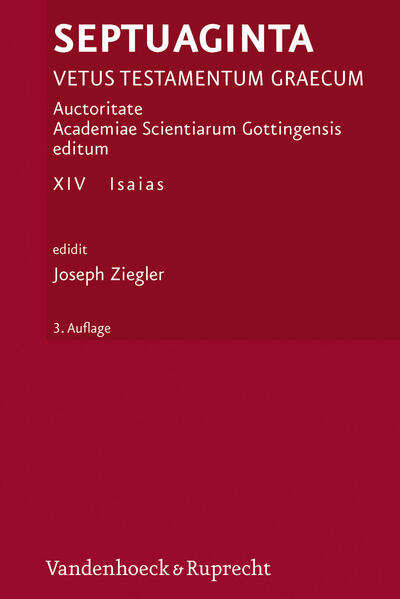 Die Herausgabe der großen kritischen Edition des ältesten erreichbaren Septuaginta-Textes ist Ziel des 1908 gegründeten Septuaginta-Unternehmens der Akademie der Wissenschaften zu Göttingen. Anspruch und Aufgabe einer solchen Edition ist die auf möglichste Vollständigkeit angelegte Erfassung und transmissionsgeschichtliche Auswertung der handschriftlichen überlieferung, angefangen mit den griechischen vorchristlichen Papyri (3./2. Jh. v.Chr.) bis hin zu den Minuskelhandschriften des 16. Jh. n.Chr., sodann der lateinischen, koptischen, syrischen, äthiopischen und armenischen Tochterübersetzungen, ferner der Septuaginta-Zitate bei den griechischen und lateinischen Kirchenschriftstellern unter Einschluss der sog. Catenenüberlieferung und schließlich aller Druckausgaben der Septuaginta vom 16. bis zum 20. Jh.