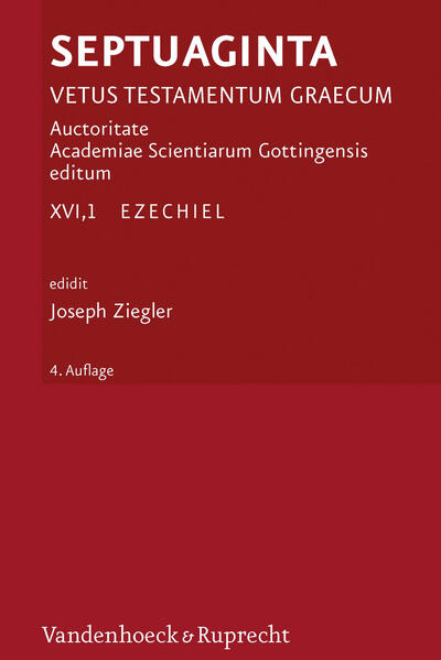 Die Ausgabe des Ezechiel-Textes beruht auf Handschiften, die vom Septuaginta-Unternehmen Göttingen neu kollationiert wurden. Die griechischen Textzeugen sind in Unzialhandschriften und Minuskelhandschriften (und Papyrus-Fragmente) sowie Textzeugen in griechischen Väter-Kommentaren zu unterteilen. Neben den griechischen Textzeugen bezieht die Kommentierung die alten Übersetzungen und die indirekte Überlieferung mit ein, nimmt eine Gruppierung der Textzeugen vor und geht auf die jüngeren griechischen Übersetzungen sowie die Orthographika ein.