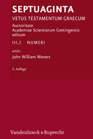 Die Herausgabe der großen kritischen Edition des ältesten erreichbaren Septuaginta-Textes ist Ziel des 1908 gegründeten Septuaginta-Unternehmens der Akademie der Wissenschaften zu Göttingen. Anspruch und Aufgabe einer solchen Edition ist die auf möglichste Vollständigkeit angelegte Erfassung und transmissionsgeschichtliche Auswertung der handschriftlichen überlieferung, angefangen mit den griechischen vorchristlichen Papyri (3./2. Jh. v.Chr.) bis hin zu den Minuskelhandschriften des 16. Jh. n.Chr., sodann der lateinischen, koptischen, syrischen, äthiopischen und armenischen Tochterübersetzungen, ferner der Septuaginta-Zitate bei den griechischen und lateinischen Kirchenschriftstellern unter Einschluss der sog. Catenenüberlieferung und schließlich aller Druckausgaben der Septuaginta vom 16. bis zum 20. Jh.