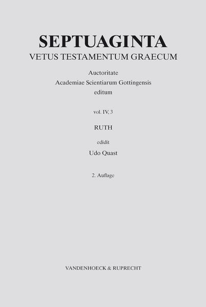 »Wohin du gehst, will ich auch gehen«-die biblische Geschichte zweier Frauen, die im Buch Ruth berichtet wird, hat eine vielfältige Wirkungsgeschichte bis in die heutige Zeit. Diese kritische Ausgabe des Septuagintatextes des Buches Ruth berücksichtigt alle griechischen Handschriften, die bis zum Ende des 15. Jahrhunderts geschrieben wurden, deren Tochterübersetzungen und die Zitate aus dem Buch Ruth bei den Kirchenvätern. Die Textgeschichte wird in der Einleitung ausführlich dargestellt.