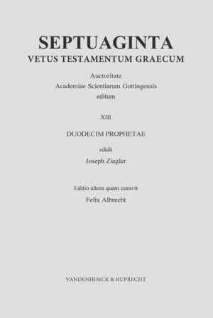 Diese Edition der Septuagintafassung des Zwölfprophetenbuches (Dodekapropheton) stellt eine grundlegende Neubearbeitung der erstmals 1943 erschienenen und danach nur unwesentlich veränderten Ausgabe Joseph Zieglers dar. Die wesentlichen Änderungen betreffen eine vollkommen überarbeitete und ergänzte Einleitung, die Berücksichtigung der in den Jahren 1952 und 1961 entdeckten und in das 1. Jh. n.Chr. zu datierenden Nahal Hever Rolle 8HevXIIgr (Ra. 943), die Neukollation ausgewählter Textzeugen, wie etwa des Grottaferrata-Palimpsests A XV aus dem 8. Jh. n.Chr. (Ra. 393), sowie die Neubewertung der koptischen Überlieferung unter Einbeziehung des Paläobohairischen (Papyrus Vaticanus Koptologieus 9). Durch eine erneute Sichtung der indirekten Überlieferung auf Grundlage moderner Ausgaben konnten zudem wesentliche Fehler im Apparat beseitigt werden. Wo es notwendig erschien, wurde der hexaplarische Apparat überarbeitet. Überdies erleichtern eine Vereinfachung des Apparates durch Auflösung der sogenannten e silentio-Stellen und die Hinzufügung von Kopfleisten zur Anzeige der positiven Bezeugung erheblich die Benutzbarkeit der neuen Ausgabe.