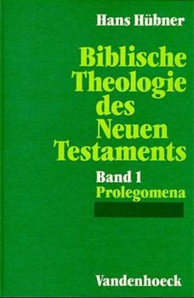 Dies ist der 1. Band der »Biblische(n) Theologie des Neuen Testaments« von Hans Hübner.