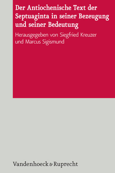 The Antiochene or Lucianic text is one of the most important text forms of the Septuagint, the Greek translation of the Old Testament. Its specific form has been understood as the result of the recensional activity of Lucian the martyr (312). Yet, agreements with Josephus, the New Testament, the Old Latin translation, and now especially with the biblical texts from Qumran show that it (also) must be old and close to the original Septuagint. The evaluation of the Antiochene text is of importance not only for the textual history of the Septuagint but also for the description of its original character and because of the relation to its parent text, even for the history of the Hebrew text.This collection of papers presents new insights and actual discussion concerning the history and the importance of the Antiochene Text of the Septuagint.With contributions by Felix Albrecht, Natalio Fernandez Marcos, Philippe Hugo, Jong-Hoon Kim, Thomas Kraus, Siegfried Kreuzer, Martin Meiser, Adrian Schenker, Marcus Sigismund, Victoria Spottorno.