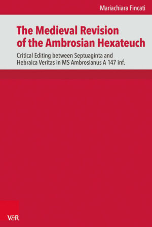 At the end of the 11th century the ancient Hexateuch Ms. Ambrosianus A 147 inf. underwent a general restoration: the original majuscule writing was retraced throughout, some lost sheets were replaced, and a great number of variant readings were added, being sometimes preferred to the original text. The purpose of the restoration appears to have been a revision of the Septuagint text in order to make it conform to the Masoretic. Mariachiara Fincati provides a complete analysis of each individual modification by comparing each of them with extant Christian and Jewish Greek translations of the biblical text.