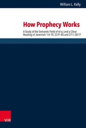 There is a longstanding scholarly debate on the nature of prophecy in ancient Israel. Until now, no study has based itself on the semantics of the Hebrew lexeme nābîʾ (“prophet”). This investigation by William L. Kelly discusses the nature and function of prophecy in the corpus of the Hebrew book of Jeremiah. It analyses all occurrences of nābîʾ in Jeremiah and performs a close reading of three primary texts, Jeremiah 1.4-19, 23.9-40 and 27.1-28.17. The result is a detailed explanation of how prophecy works, and what it meant to call someone a nābîʾ in ancient Israel. Combining the results of the semantic analysis and close readings, the study reaches conclusions for six main areas of study: (1) the function and nature of prophecy