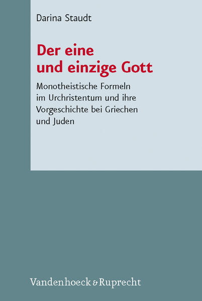 The author presents the tradition of monotheistic ideas and formulas in three parts, beginning with non-Jewish world, then turning to the Old Testament and finally to the New Testament. She studies the to date little known beginnings of non-Jewish monotheistic thinking, for example, among the Greek Presocratics, Plato and the Stoics up to the beginnings of the Roman Empire. The second chapter is devoted to the use of monotheistic formulas in the Old Testament and in the Jewish writings of Greek and Roman times. In the third chapter the author asks how it was possible that early Chistianity, having received the monotheistic creed of God the Father, could have accepted Jesus Christ as a divine figure-as the “son” next to the “father.”