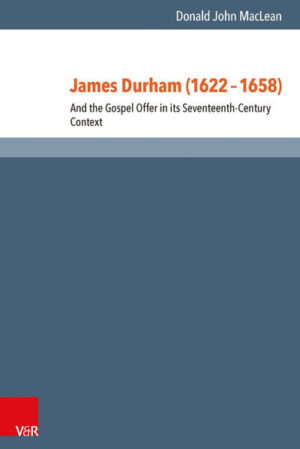 The free offer of the gospel has been a matter of significant debate within Reformed theology. However, despite this controversy, Reformed theologians such as James Durham preached a gospel offer which was a sincere and free invitation from God to all, to embrace Jesus Christ as Saviour. This gospel offer expressed God’s grace and goodness to all. Donald MacLean argues that Durham’s doctrinal position is representative of the Westminster Standards and embraced by his contemporaries and evidenced by the later disputes concerning the meaning of the teaching of the Westminster Confession of Faith.