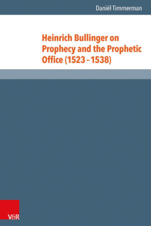 It has often been noted that the Protestant Reformation of the early sixteenth century witnessed a revived interest in the scriptural notions of prophets and prophecy. Drawing from both late medieval apocalyptic expectations of the immanent end of the world and from a humanist revival of biblical studies, the prophet appeared to many as a suitable role model for the Protestant preacher. A prominent proponent of this prophetic model was the Swiss theologian and church leader Heinrich Bullinger (1504-1575). This study by Daniël Timmerman presents the first in-depth investigation of Bullinger’s concept of prophecy and his understanding of the prophetic office. It also engages with the history of the Zurich institute for the study of the Scriptures, which has become widely known as the »Prophezei«.