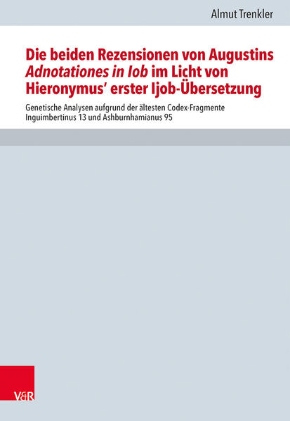 Almut Trenkler zeigt, dass Augustins Adnotationes in Iob in zwei Rezensionen überliefert sind. Diese wurden vermutlich unabhängig voneinander von Fratres aus Augustins Skriptorium anhand eines fehlerhaften Archetypos erarbeitet, den der Autor selbst unveröffentlicht lassen wollte. Anlass für die erste, breiter überlieferte Rezension könnte die Ijob-Kontroverse im Rahmen des Pelagianischen Streites gewesen sein. Dort gewann die in den Adnotationes stark ausgeprägte Gnadentheologie neue Aktualität. Die zweite Rezension, die nur in den ältesten Fragmenten erhalten ist, will die erste korrigieren: Während der erste Redaktor die Bibelzitate und Kommentare Augustins so stark überarbeitete, dass der Autor sein Werk kaum wiedererkannte, verfuhr der zweite Bearbeiter zurückhaltender. Möglicherweise handelt es sich bei den beiden Bearbeitern um Leporius und Eraclius, zwei gebildete Kleriker aus Augustins Hauskloster. Die Unterscheidung der beiden Rezensionen beruht primär auf einer Beobachtung, die das zweite Hauptergebnis der Untersuchung darstellt: Die erste Ijob-Übersetzung des Hieronymus, die Augustinus als Textvorlage diente, lag den Fratres in zwei Versionen vor. Während Augustinus die Erstfassung kommentierte, zitierten die Fratres viele Lemmata stattdessen nach einer von Hieronymus revidierten Version. Offenbar wollten sie die Ijob-Texte auf den neuesten Stand bringen. Ihr Vorgehen verrät sich vor allem durch Diskrepanzen zwischen den Lemmata und Augustins Kommentaren.