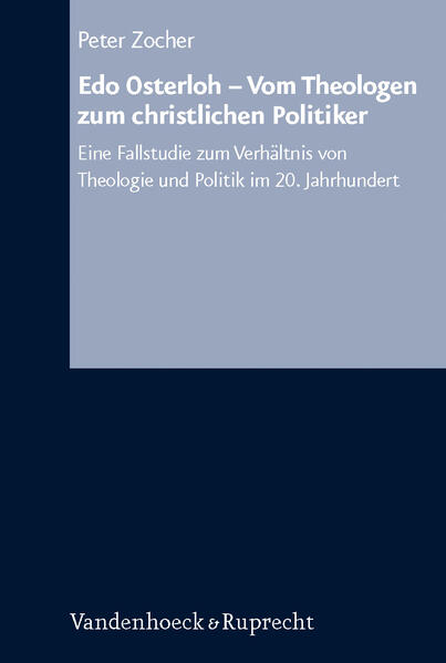 Anhand der Biografie des lutherischen Theologen Edo Osterloh (1909-1964) beschreibt Peter Zocher exemplarisch den Weg der Evangelischen Kirche in Deutschland in die Demokratie, den Osterloh an entscheidenden Positionen mitverfolgen und mitgestalten konnte. Damit eröffnet der Autor neue Ausblicke auf das Verhältnis von Theologie und Politik im 20. Jahrhundert. Die Art, in der Osterloh sowohl in seinen kirchlichen als auch politischen Funktionen die Einbindung der Evangelischen Kirche in die neu entstandene Demokratie und ihre parlamentarischen Abläufe förderte und begleitete, verdeutlicht beispielhaft die unterschiedlichen Positionen die in diesem Prozess der konservativ-lutherische und der links-barthianische Flügel innerhalb der EKD einnahmen.